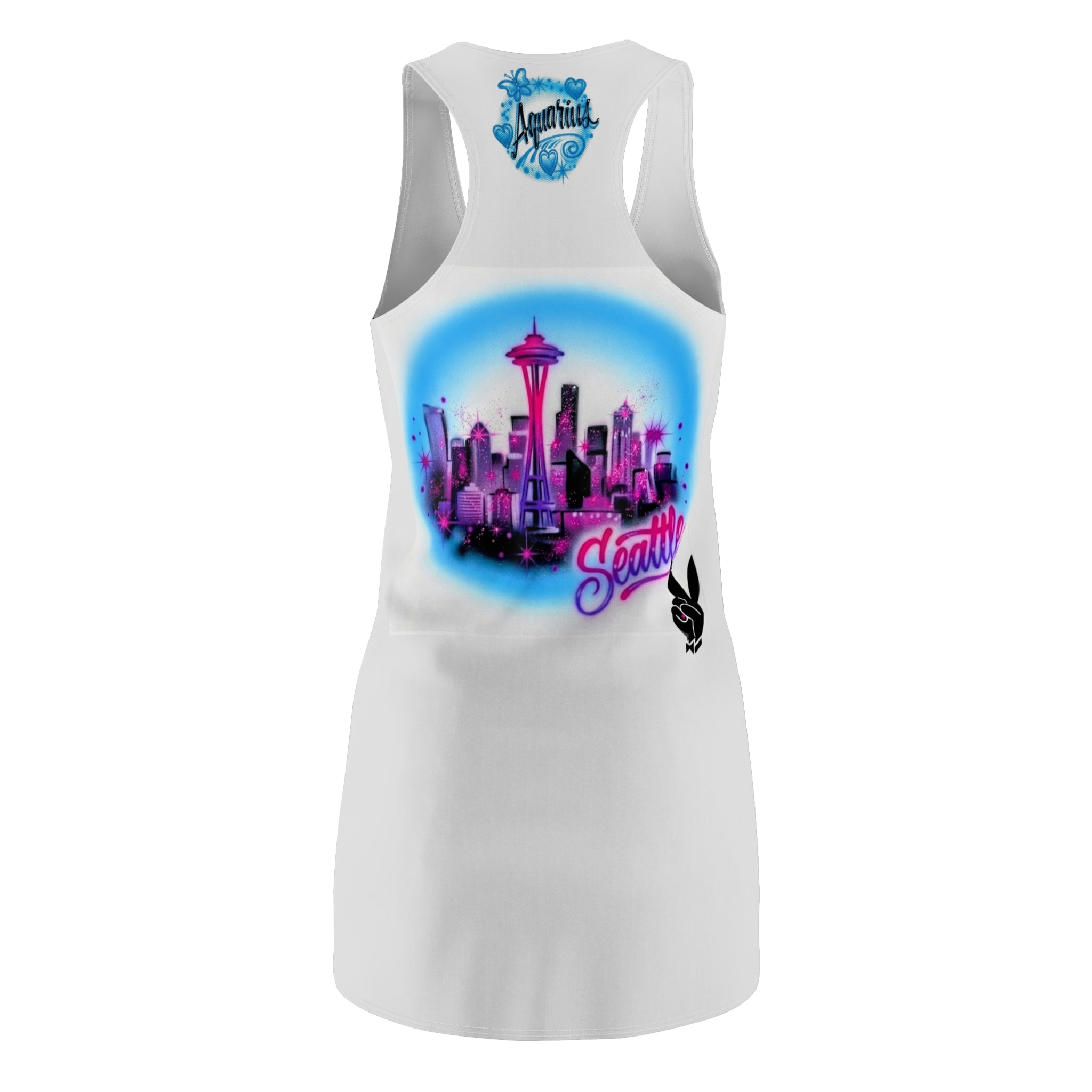 Seattle Neon Skyline Racerback Dress — IU Graphic