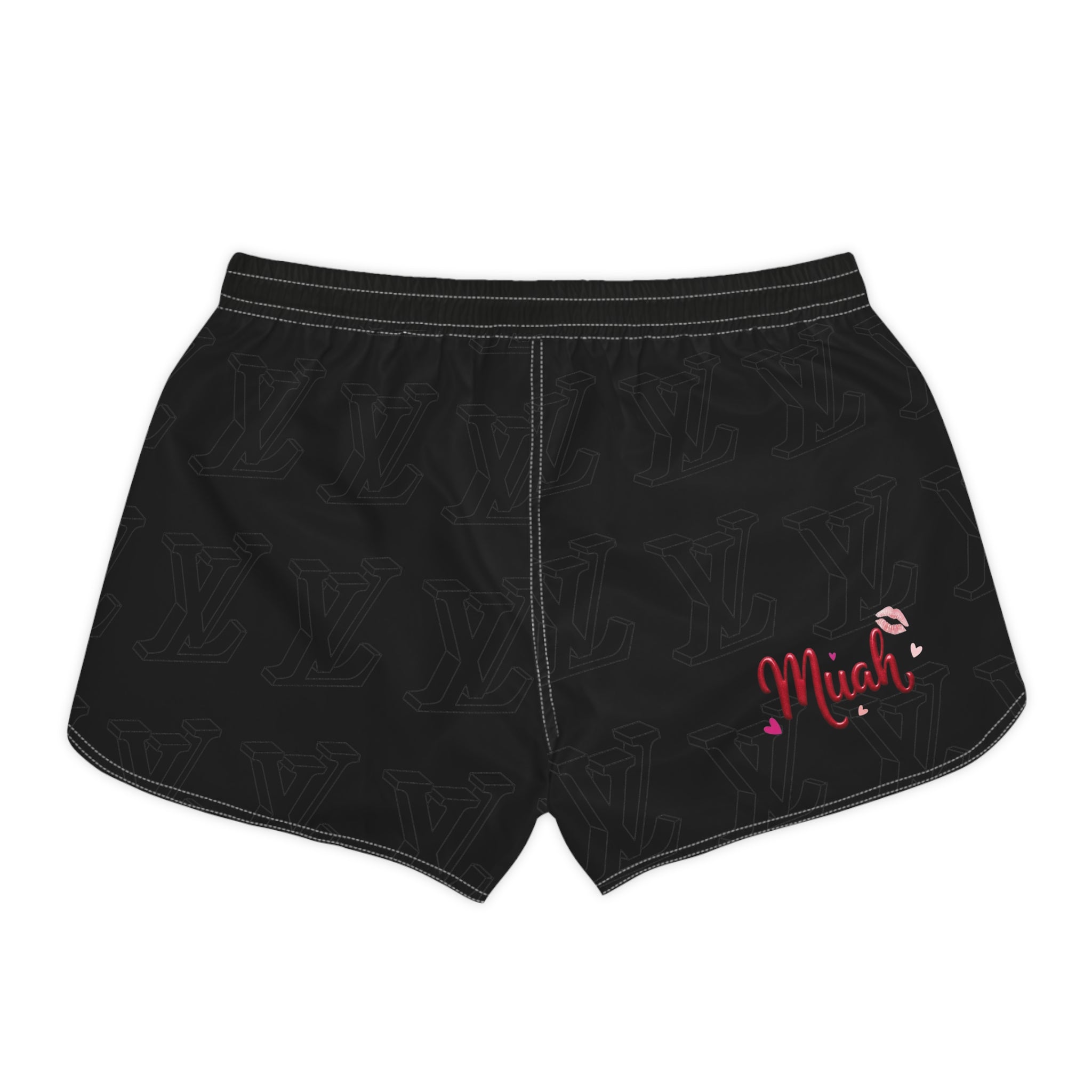 Muah Kiss Graphic Women's Casual Shorts — Cute Valentine Lounge Shorts