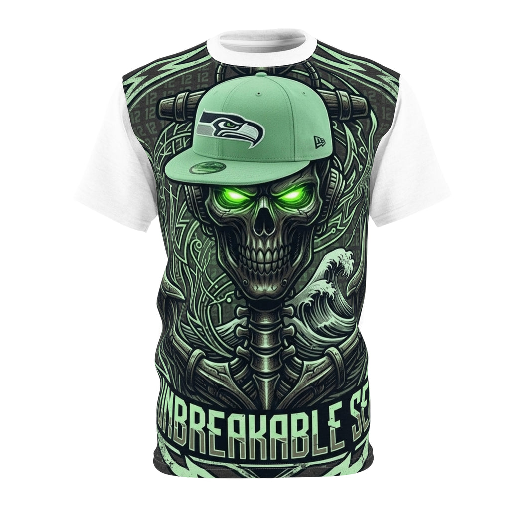 Skull & Neon Seahawks Tee