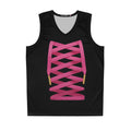 Pink Lace-Up Basketball Jersey — Women's Basketball Tank Top