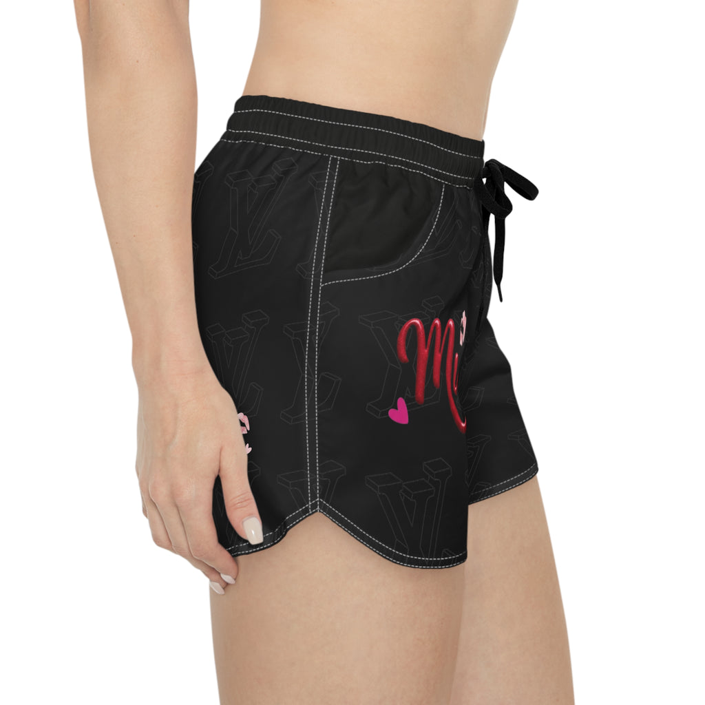 Muah Kiss Graphic Women's Casual Shorts — Cute Valentine Lounge Shorts
