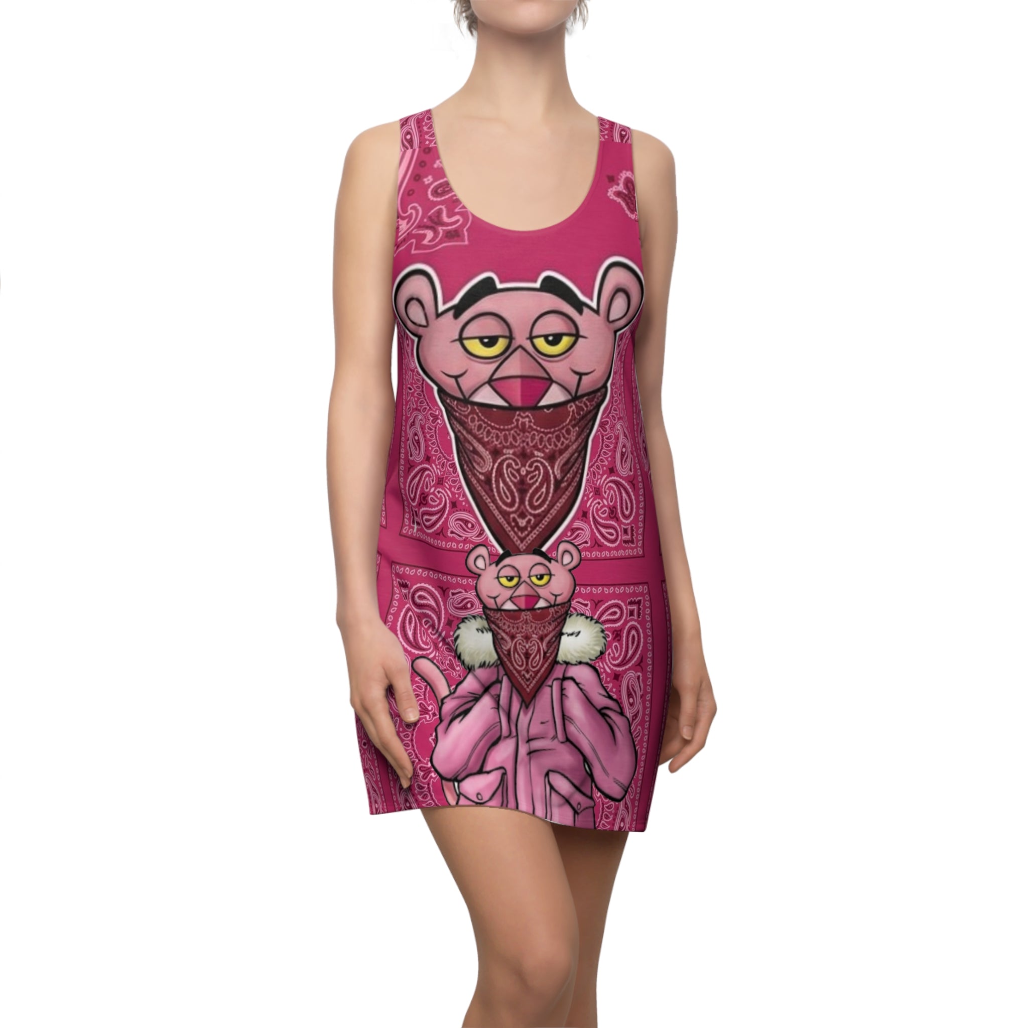 Pink Panther Bandana Racerback Dress — Streetwear AOP Print