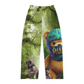 Pajama Pants — Cute Bear Forest Print Women's Lounge Pajamas