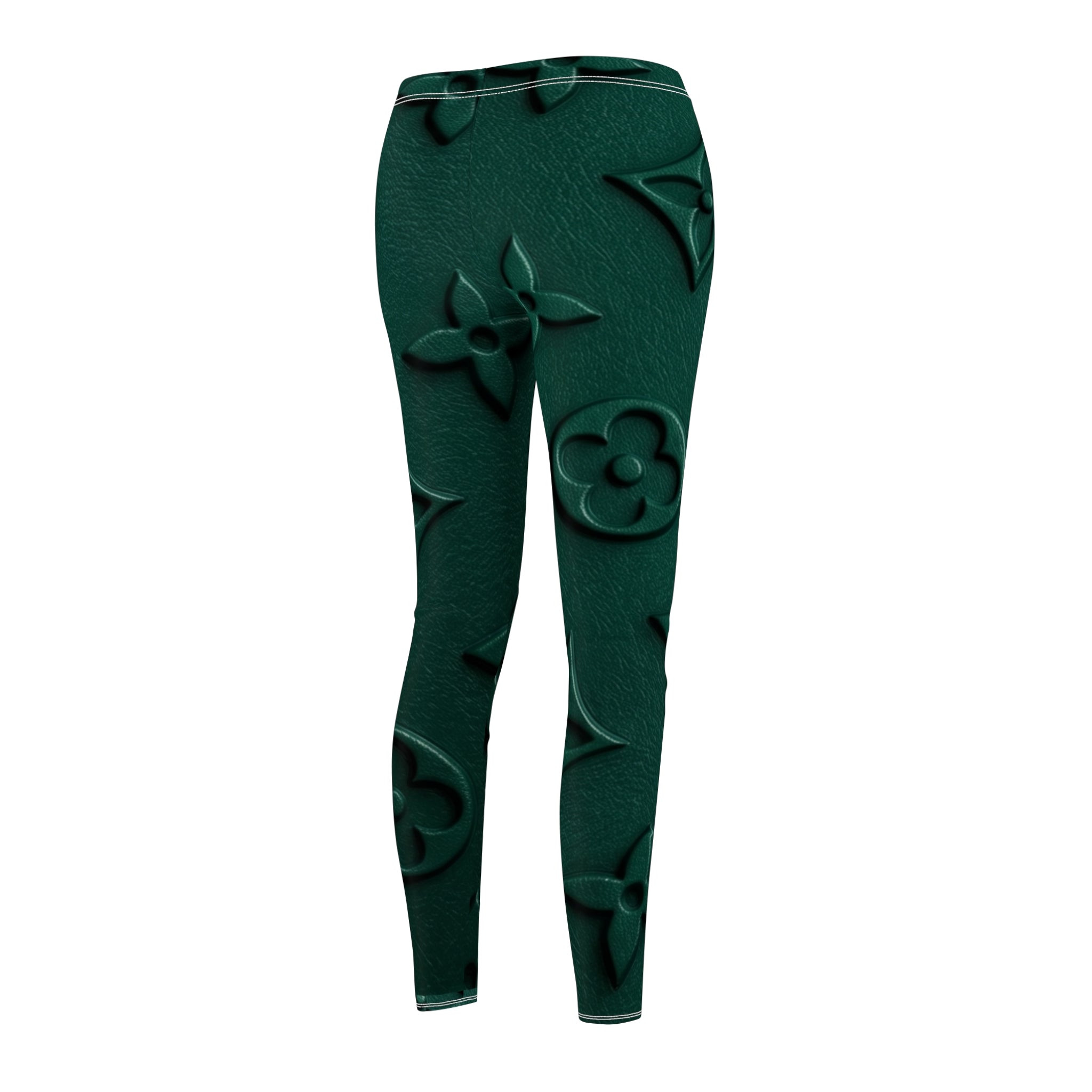 Emerald Monogram Embossed Leggings