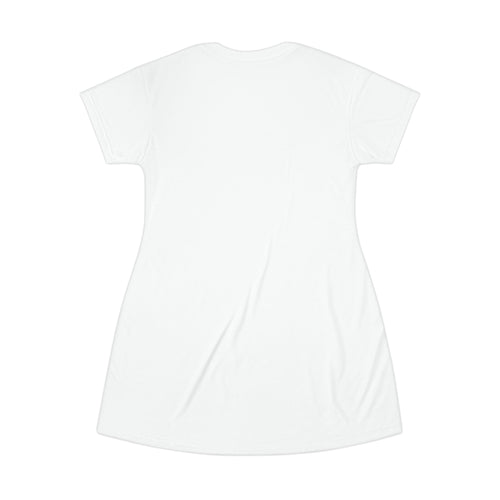 Afro Pick Silhouette T‑Shirt Dress — Black Hair Power Graphic AOP