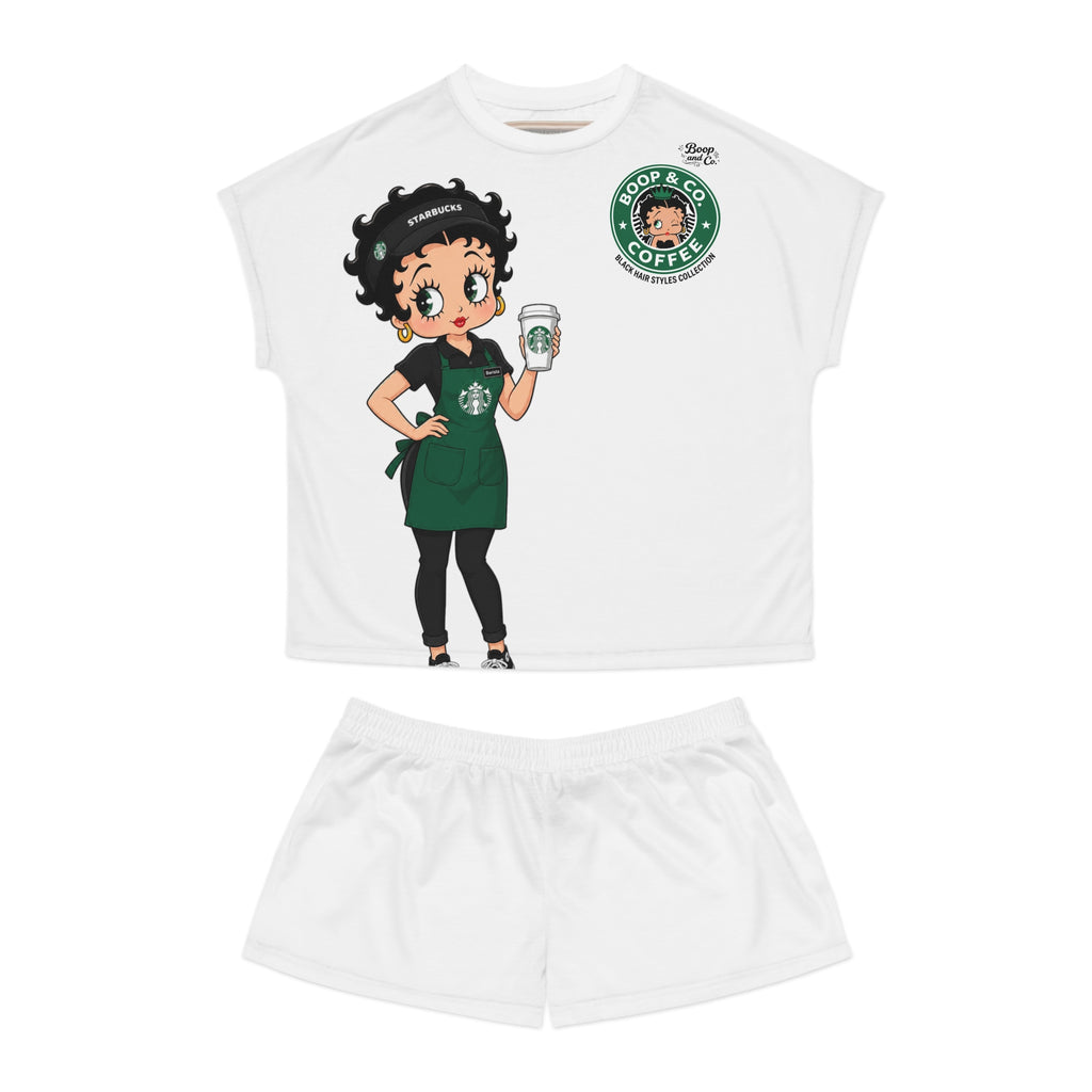 Betty Boop Barista Pajama Set — Cute Coffee Shop Sleepwear