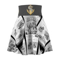 Comic Panel Skater Skirt — Retro Black & White Illustration Print