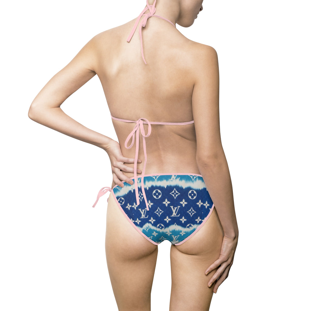Blue Monogram Bikini
