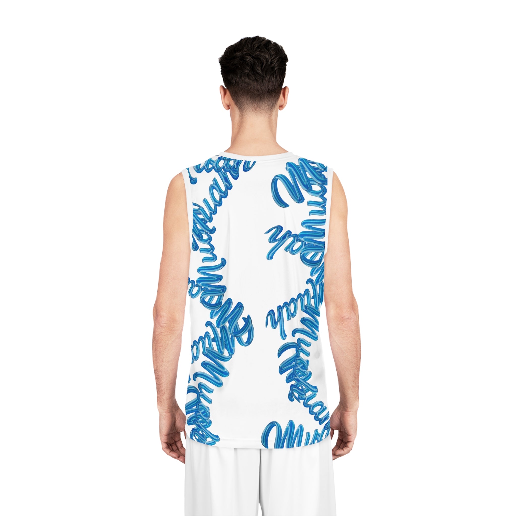 Heart Bubble Basketball Jersey — Pastel Hearts All-Over Print