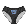 Spend Dat Women's Briefs — Black Lingerie with Money Graphic