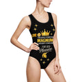 Magnum Condom-Inspired One-Piece Swimsuit – 'For Her Pleasure' Novelty Swimwear
