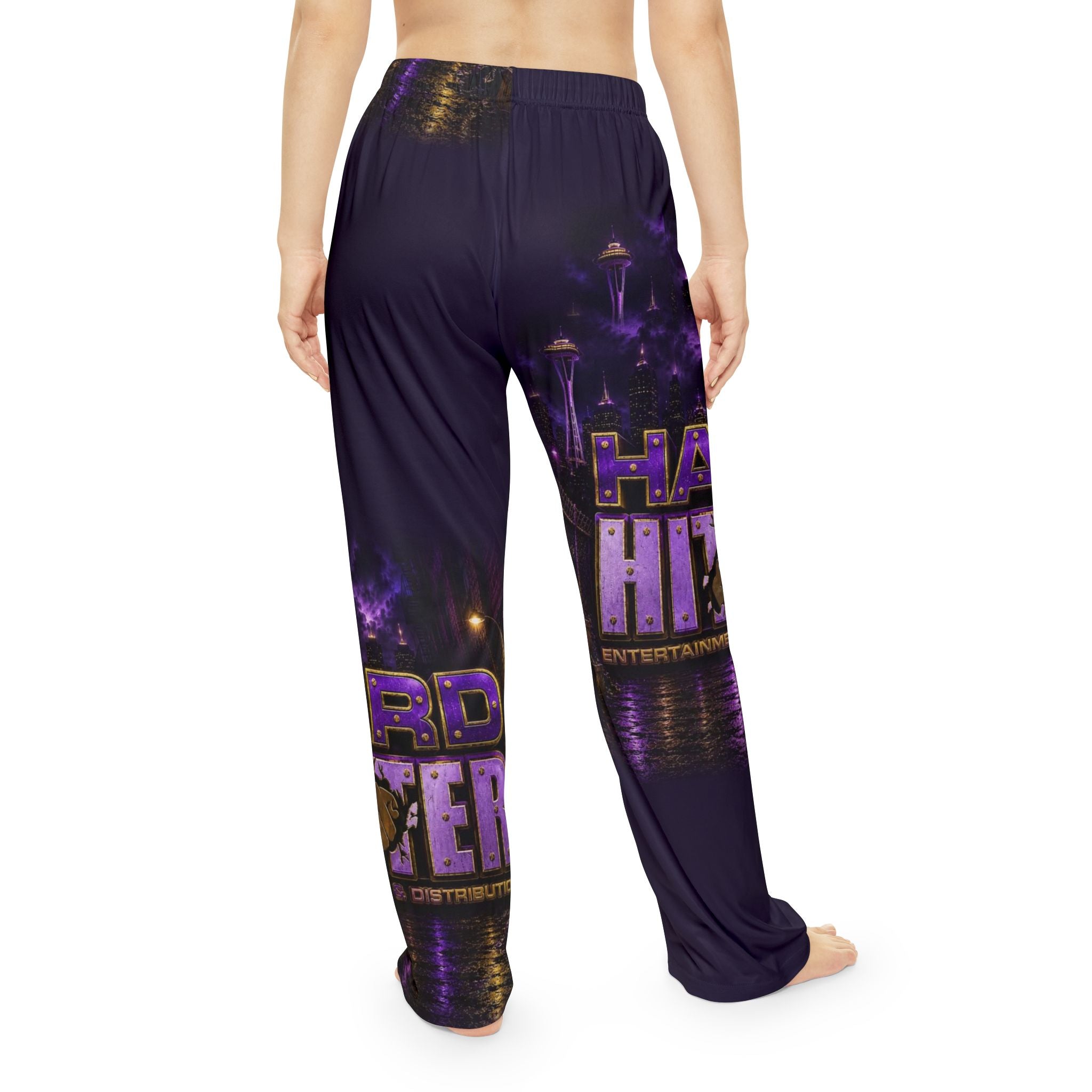 Women's Pajama Pants — Purple 'Hard Hitter' Nightscape Lounge Pants