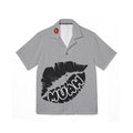 Hawaiian Camp Shirt — Bold Kiss 'MUÂH' Graphic