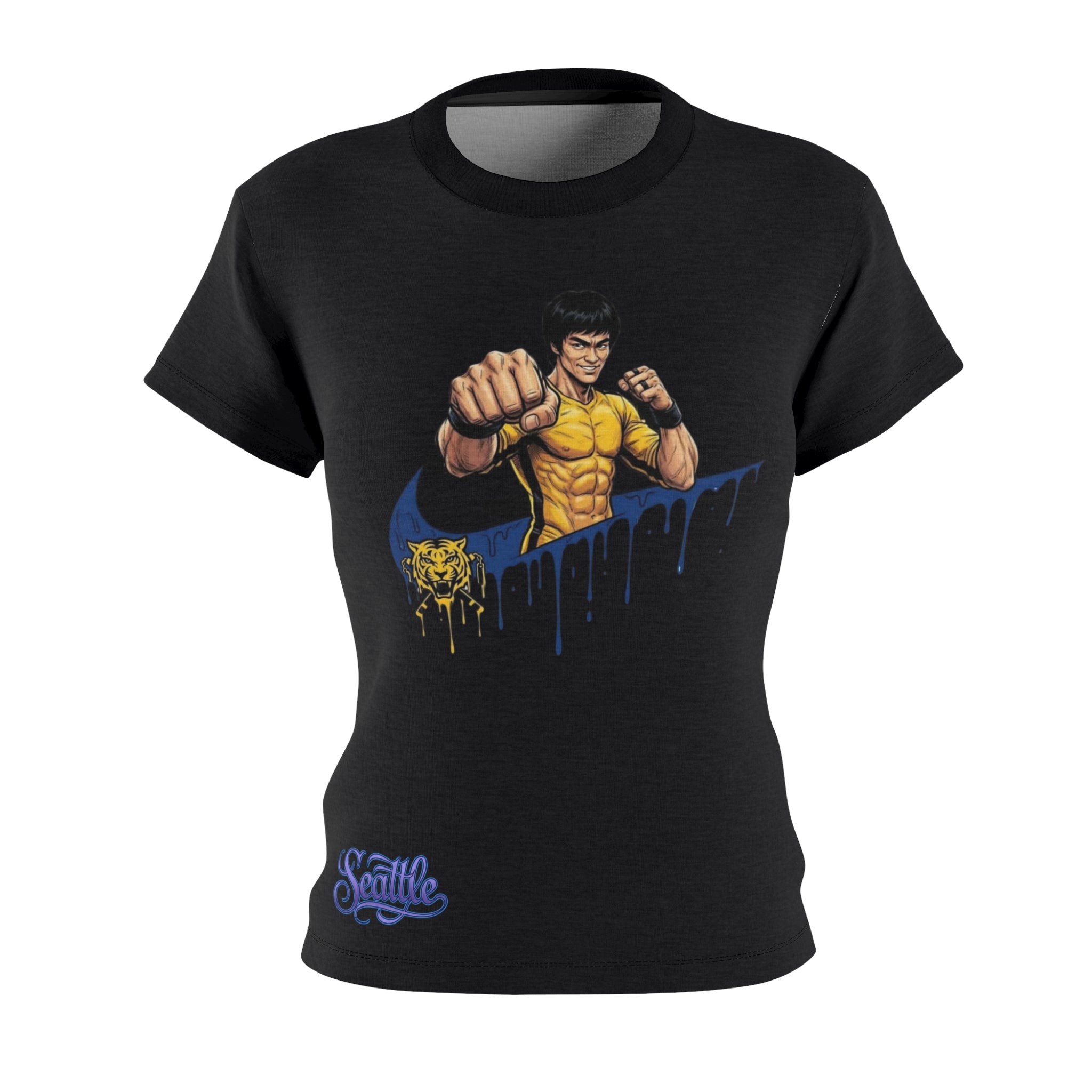 Bruce Lee Graphic Tee — Martial Arts Drip Design for Women