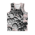 Abstract Bubble Pattern Basketball Jersey — Pink & Gray All-Over Print