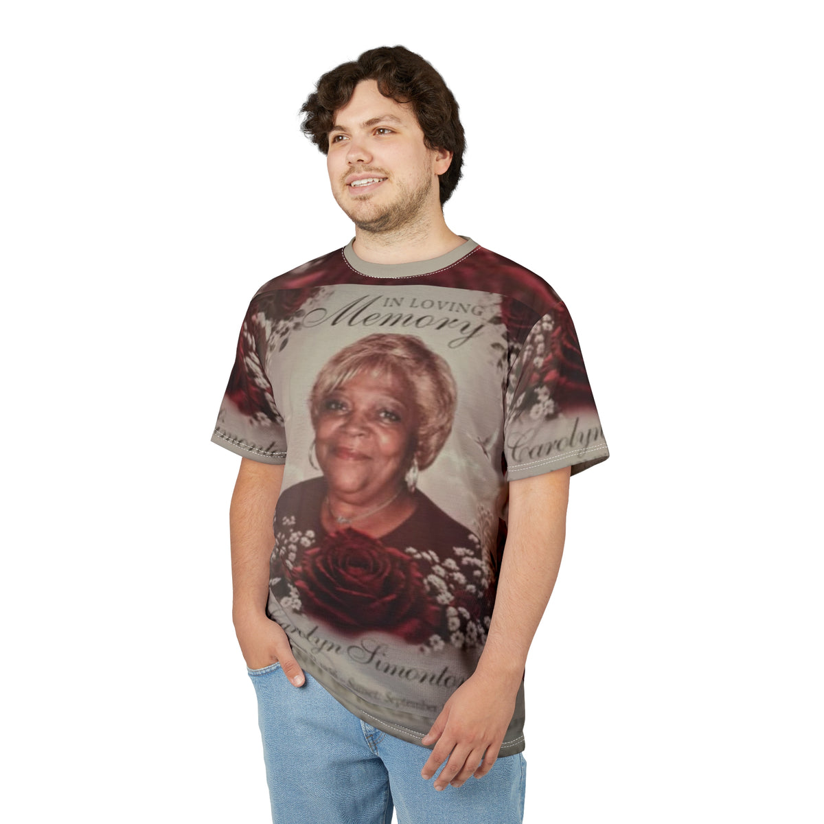 AUNTIE /Memorial Photo Tribute Tee — "In Loving Memory" Personalized All-Over Print