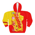 Candy Bar Wrapper Hoodie — Bright Seattle Chocolate Bar All-Over Print
