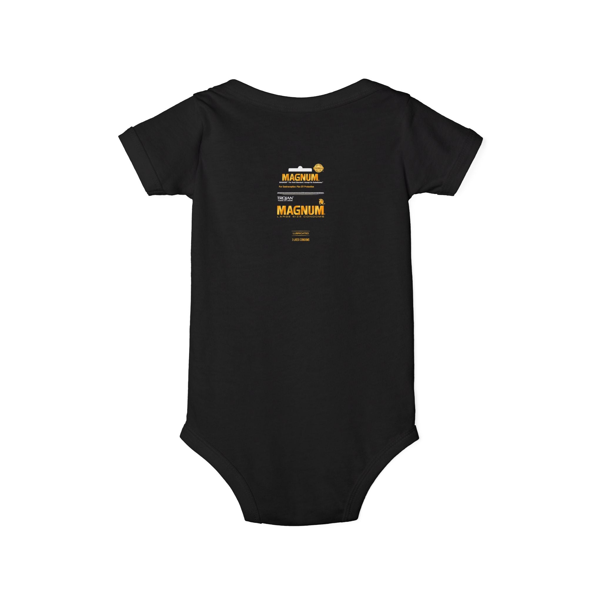 Infant One-Piece Bodysuit — 'Magnum' Crown Baby Romper (White)