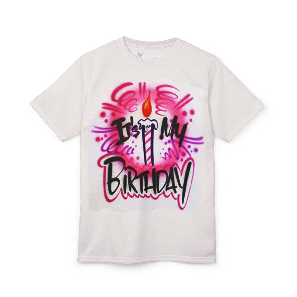 It's My Birthday T-Shirt — Festive Pink Candle Graphic Tee