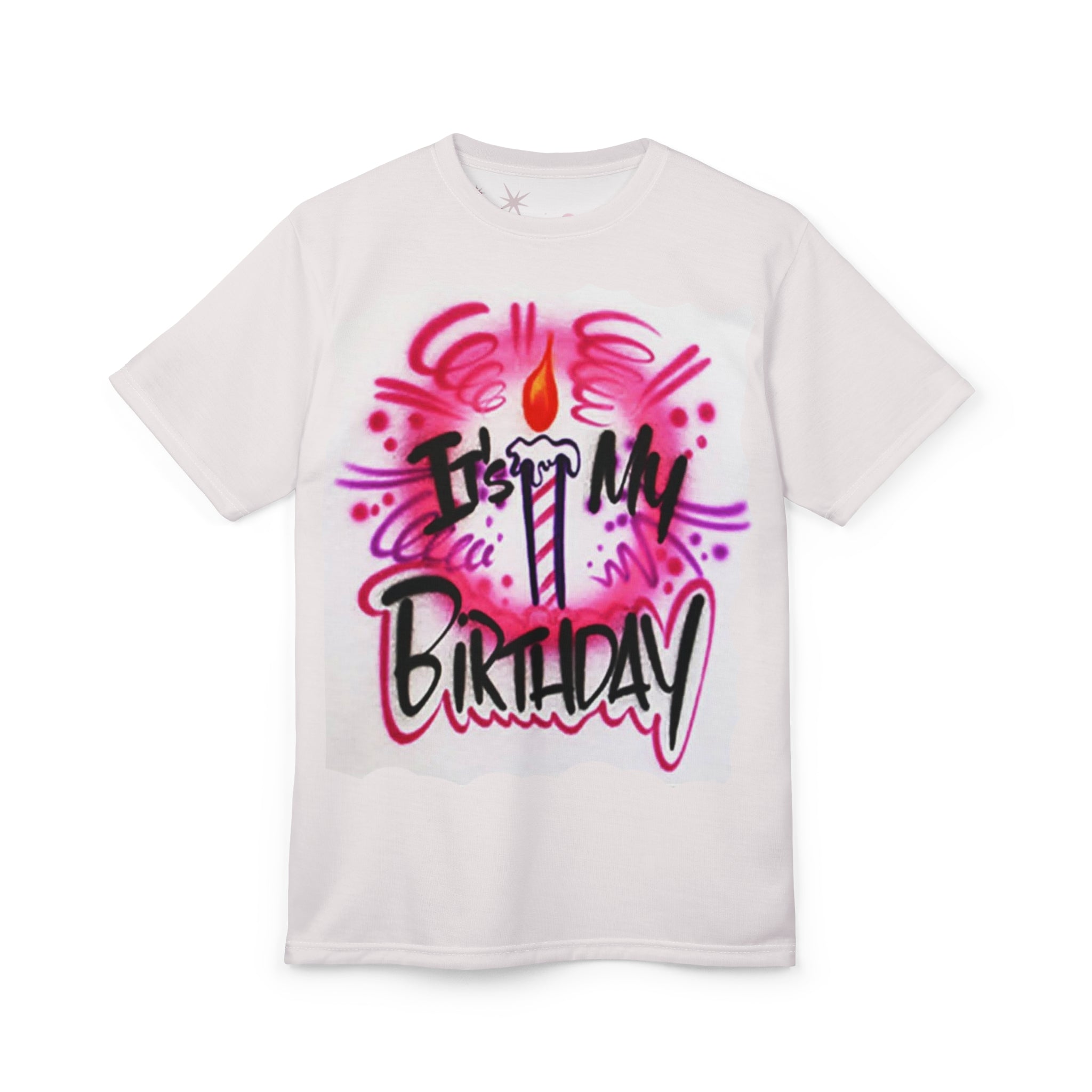 It's My Birthday T-Shirt — Festive Pink Candle Graphic Tee