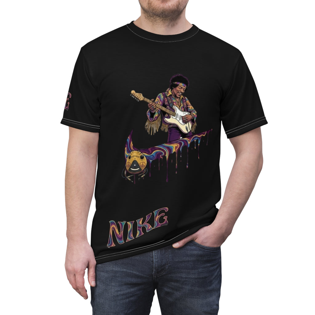 Graphic Tee — Psychedelic Guitarist Drip Design