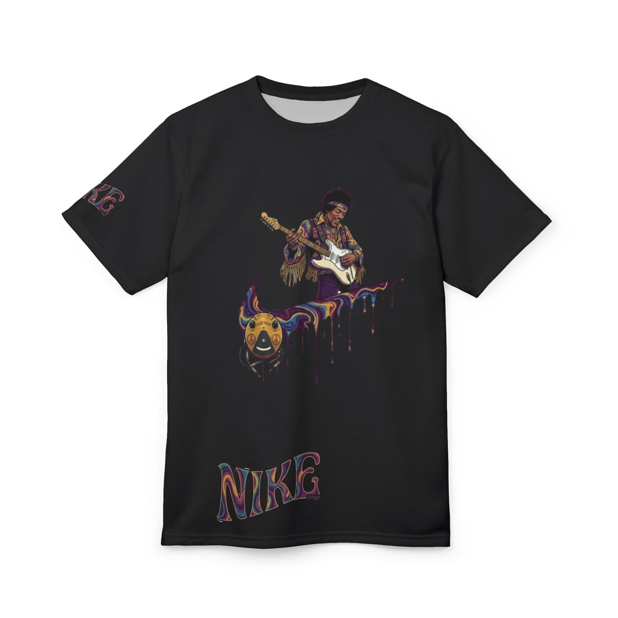Graphic Tee — Psychedelic Guitarist Drip Design