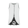 Zip-Up Kiss Dress — Women's Casual AOP Novelty Dress