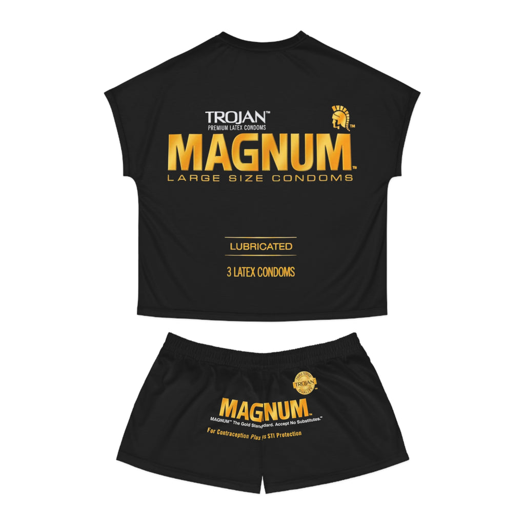 Magnum-Branded Women’s Pajama Set — Novelty Sleep Tee & Shorts