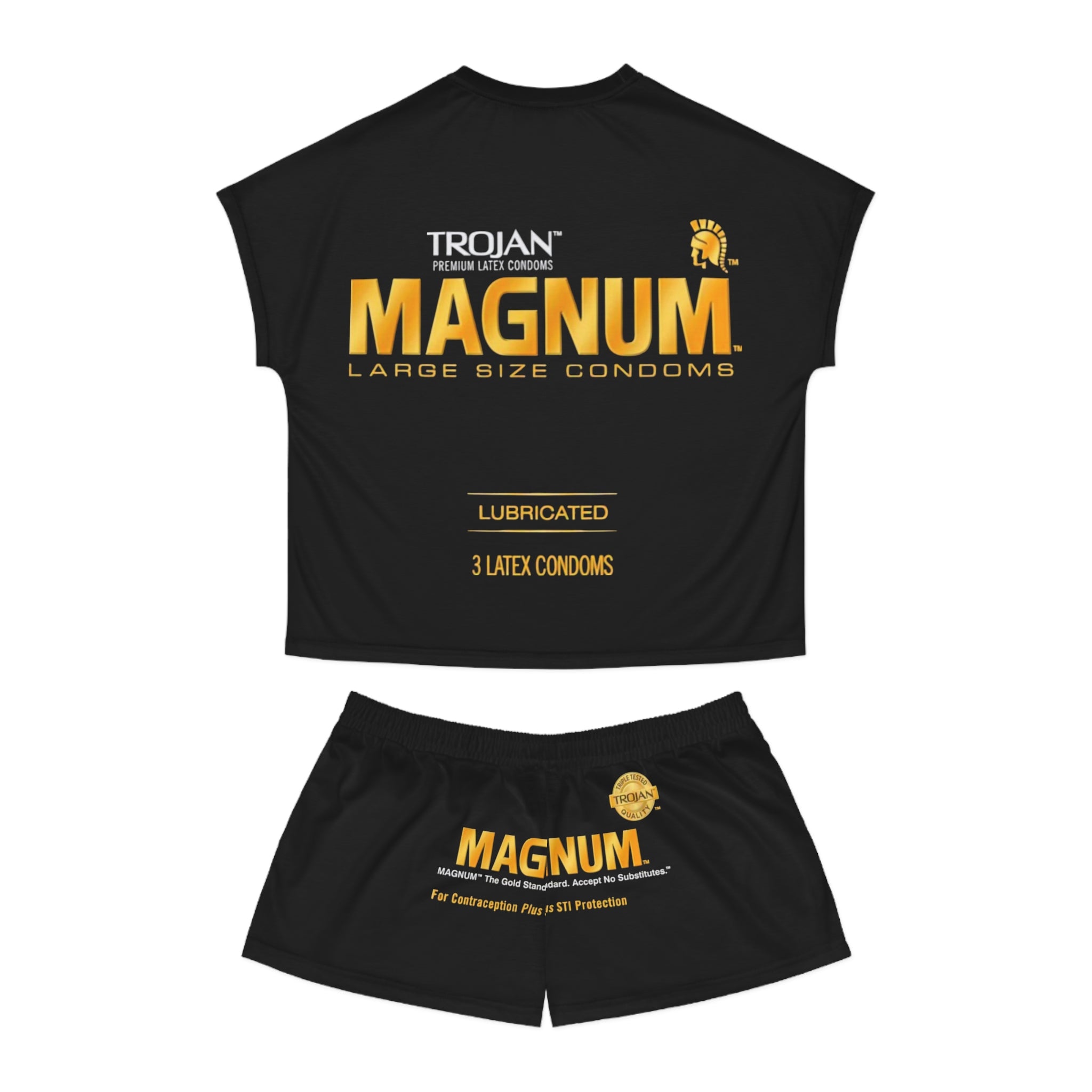 Magnum-Branded Women’s Pajama Set — Novelty Sleep Tee & Shorts