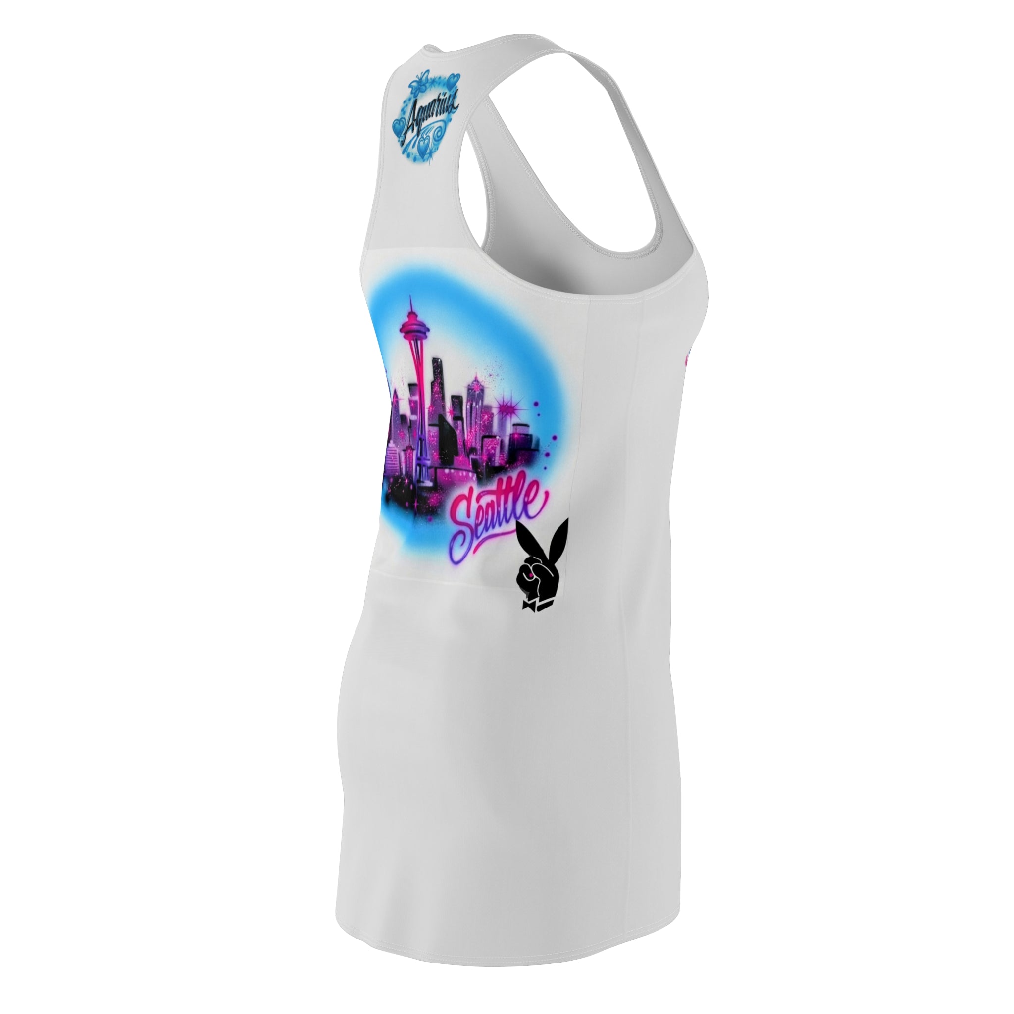Seattle Neon Skyline Racerback Dress — IU Graphic