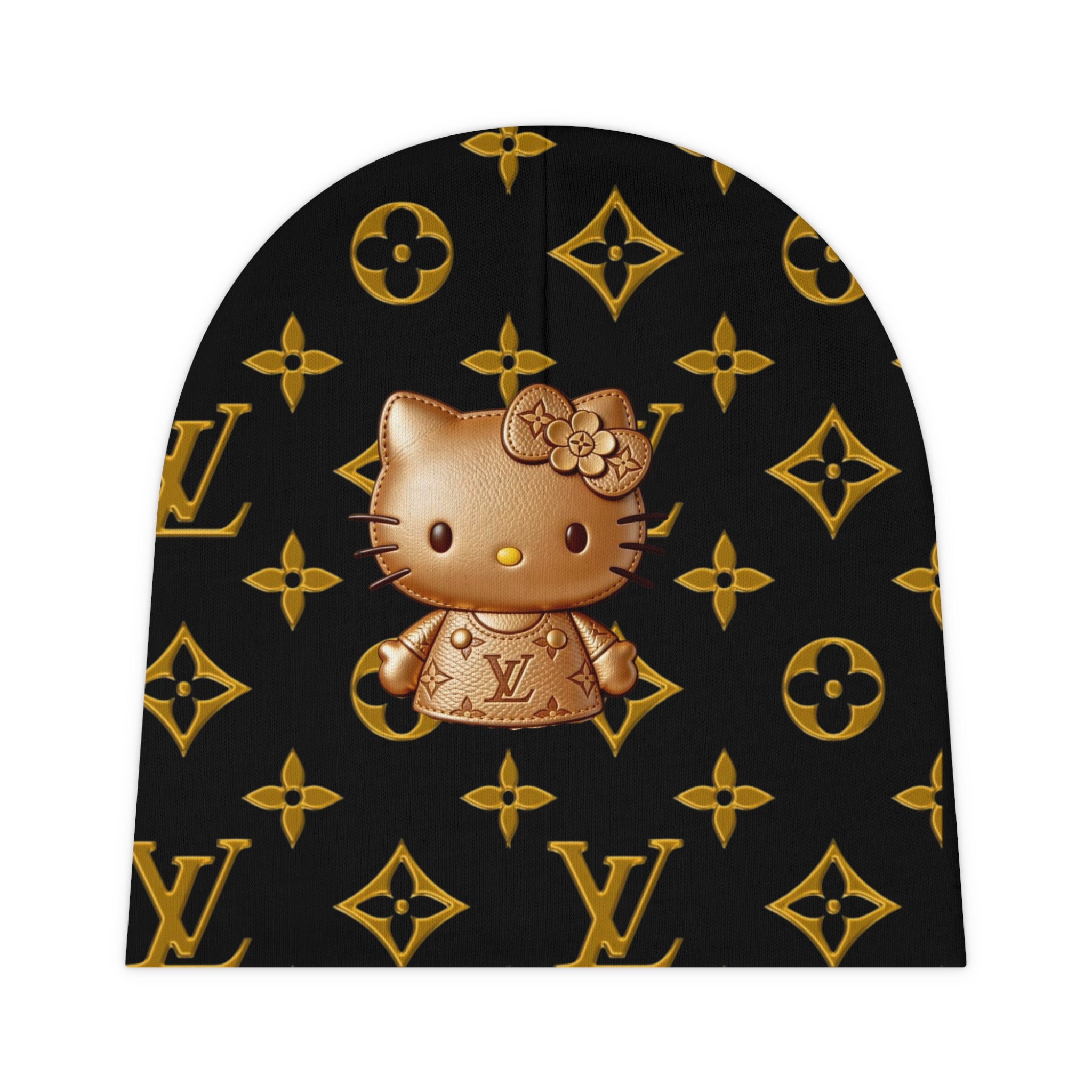 Baby Beanie — Gold Hello Kitty Luxury Monogram
