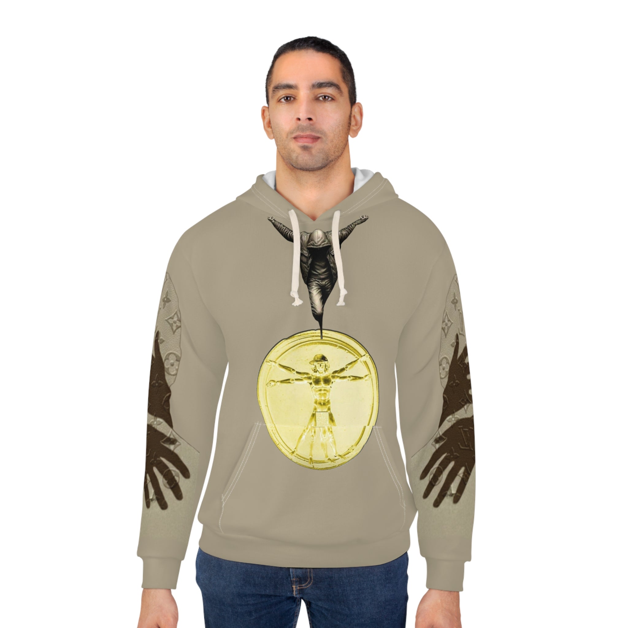 Vitruvian Soldier Hoodie - Military Art Graphic Pullover