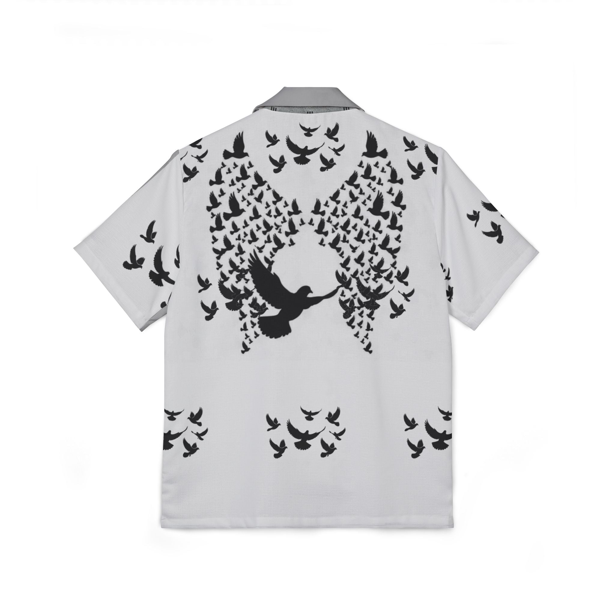 Men's Hawaiian Camp Shirt — Dove Flock Graphic Button-Up