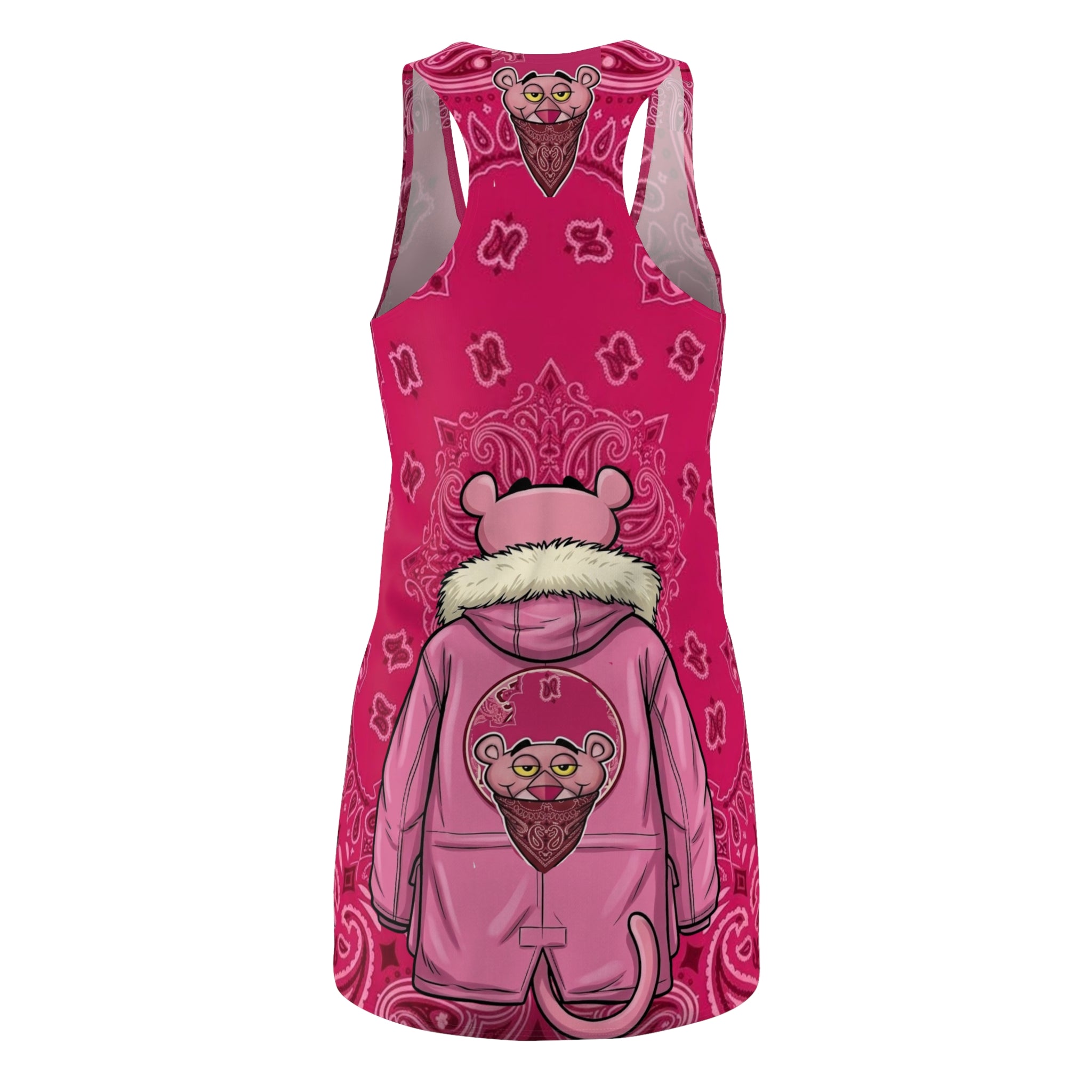Pink Panther Bandana Racerback Dress — Streetwear AOP Print