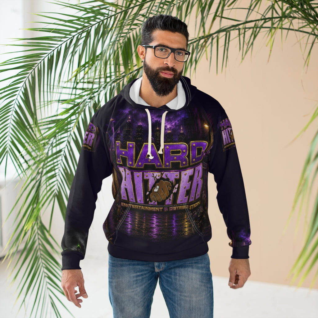 Hard Hitter Hoodie - All-Over Print Urban Music Crewneck