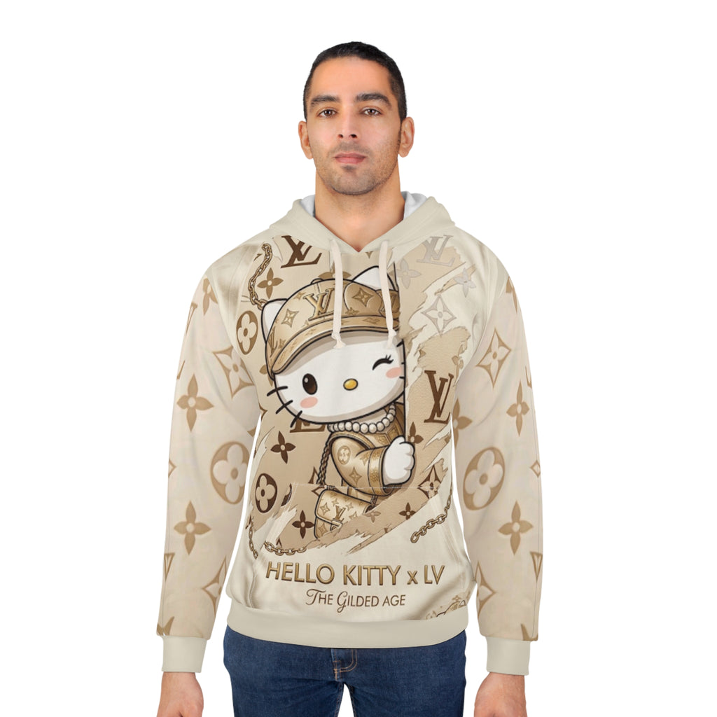 Hello Kitty Luxury Monogram Hoodie — "Hello Kitty x LV" Gilded Age Pullover
