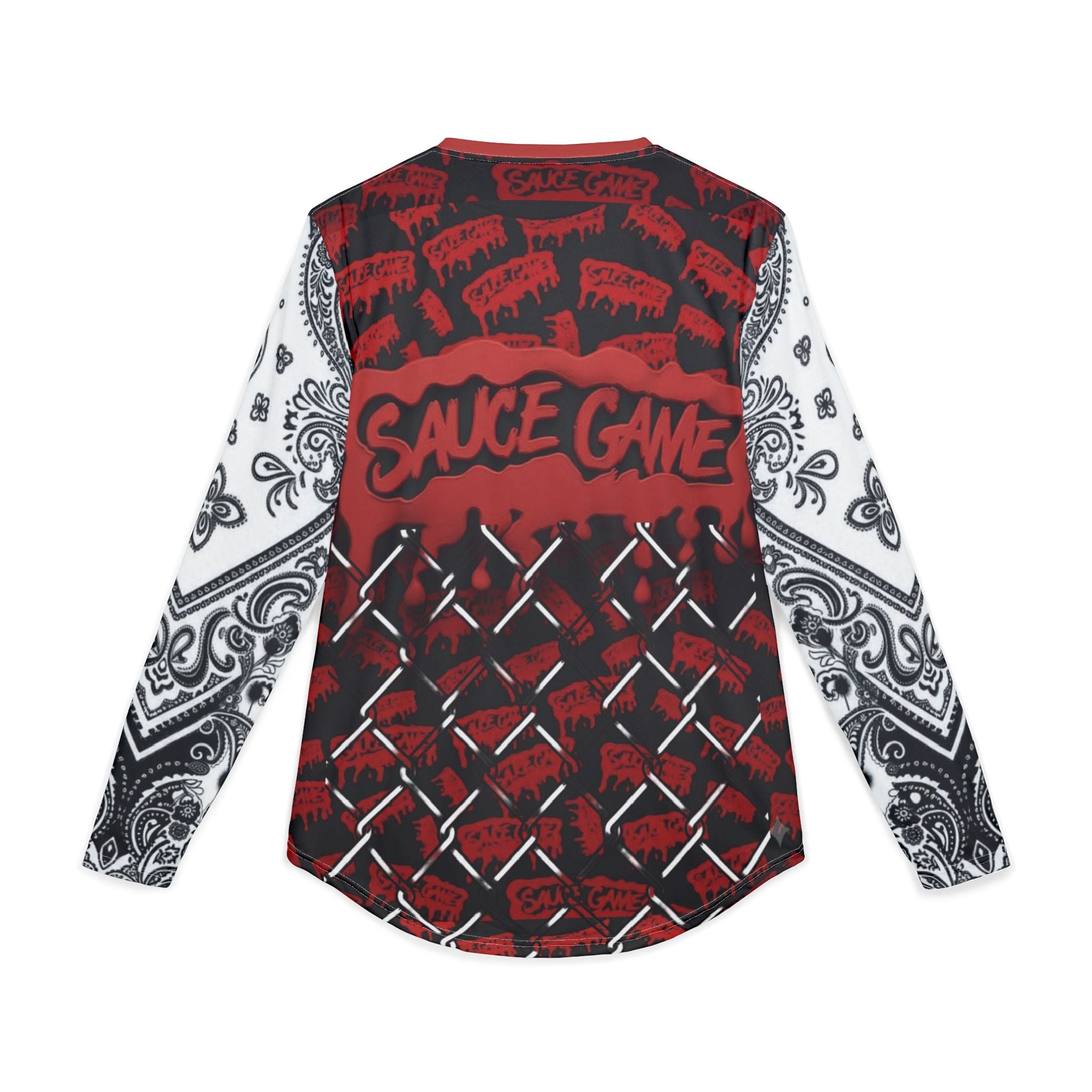 Sauce Game Bandana Sleeve Long Sleeve Shirt — Men's UV Protection Fishing & Streetwear Top