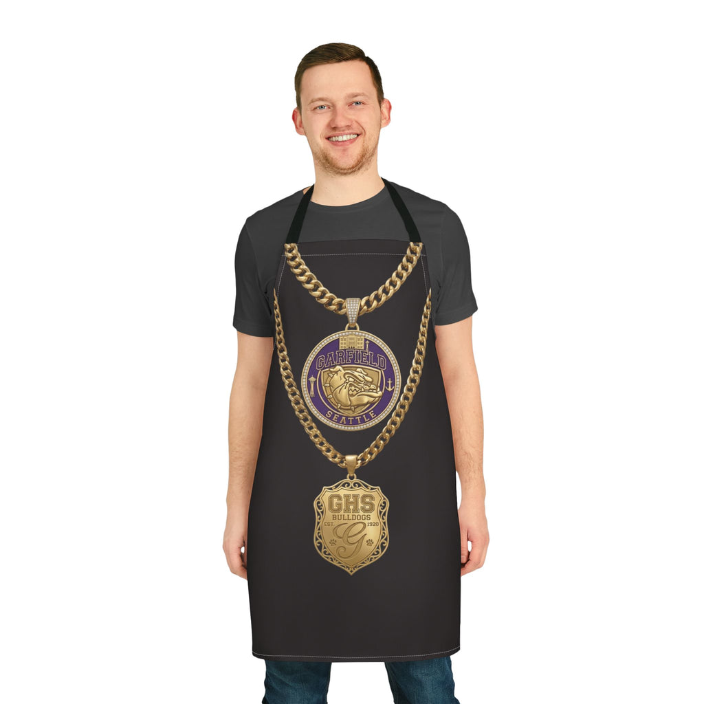 Apron — Gold Chain Medallion & GHS Shield Graphic Apron