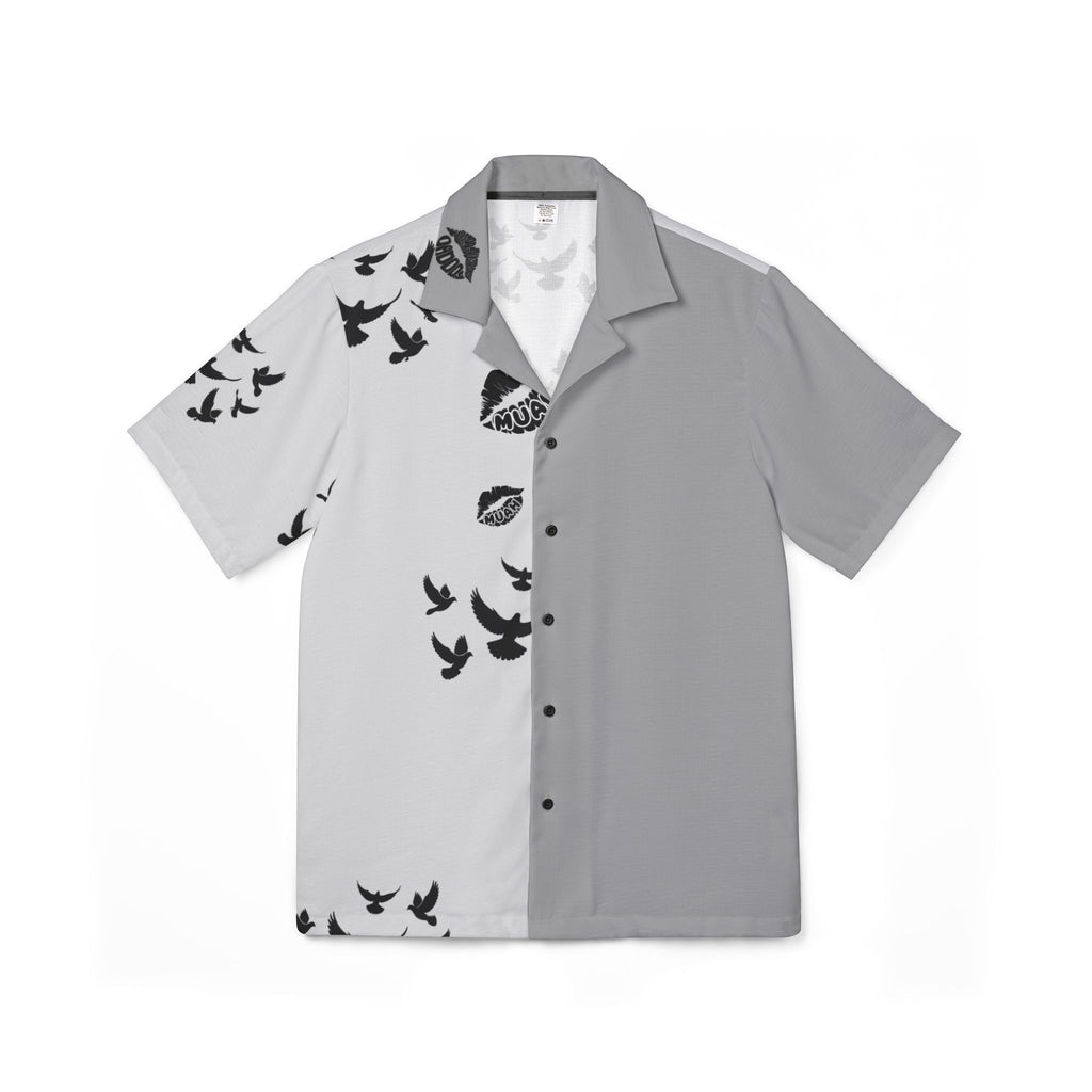 Men's Hawaiian Camp Shirt — Dove Flock Graphic Button-Up
