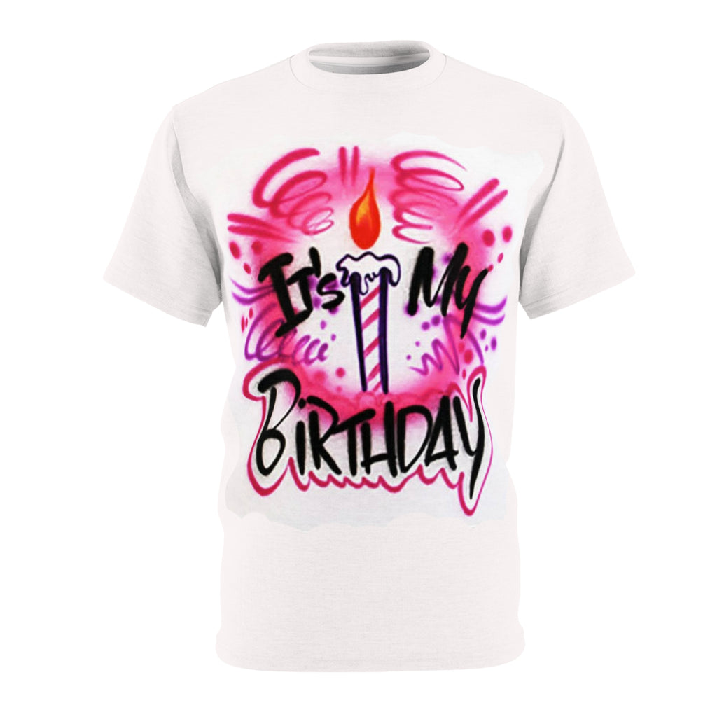It's My Birthday T-Shirt — Festive Pink Candle Graphic Tee