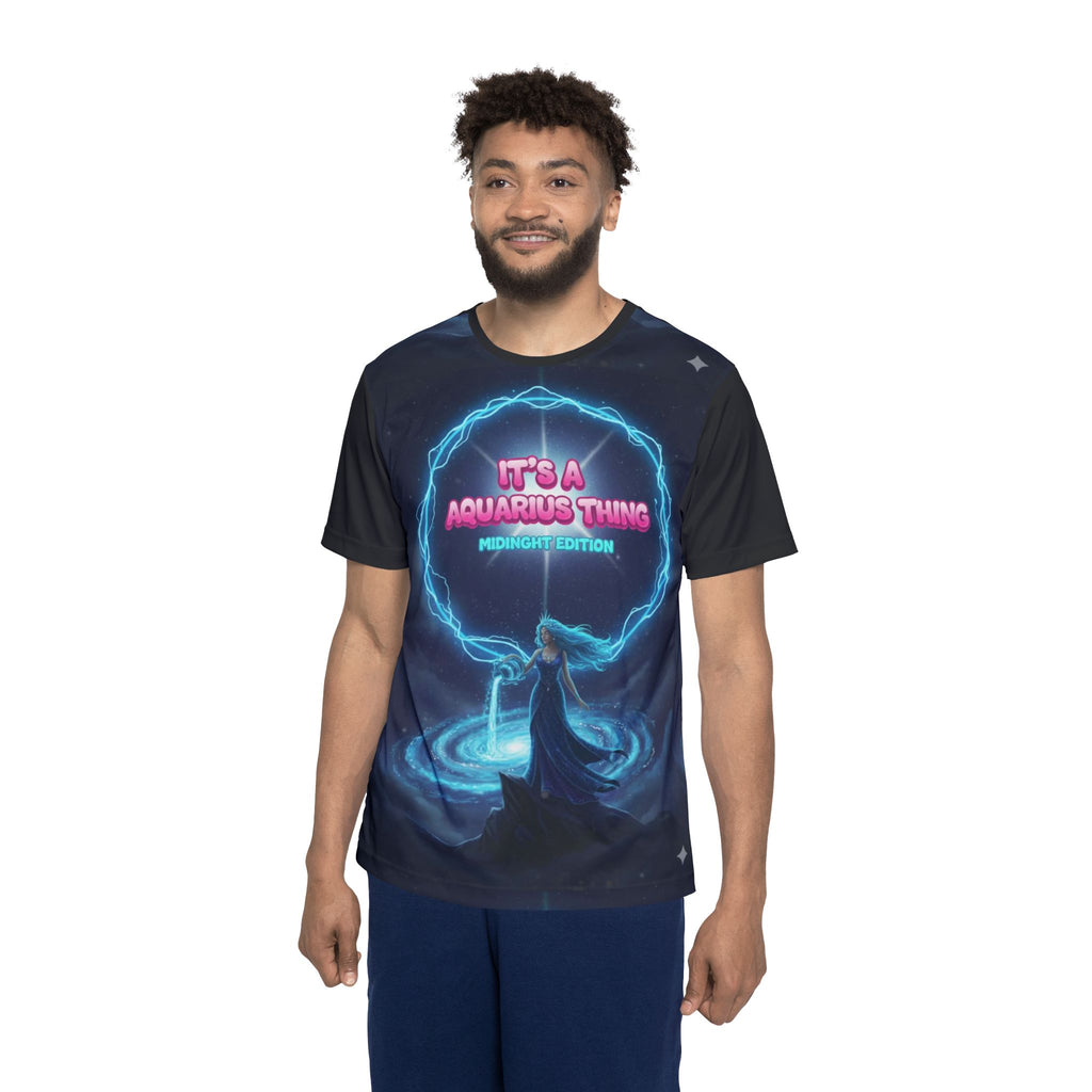 Aquarius Neon Night Jersey — "It’s a Aquarius Thing" Astrology Sports Tee