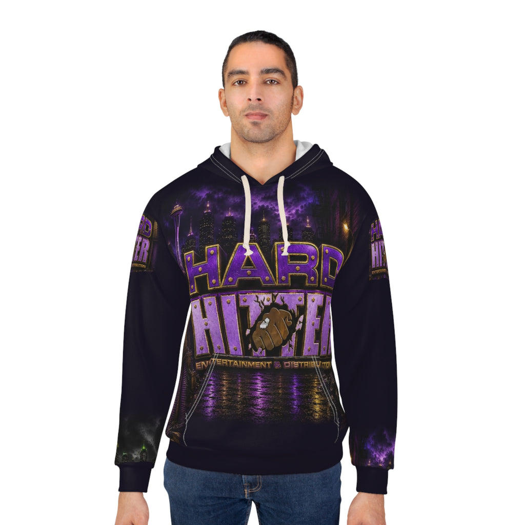 Hard Hitter Hoodie - All-Over Print Urban Music Crewneck