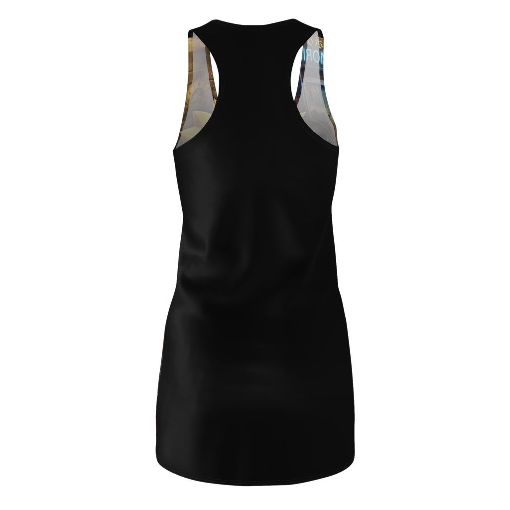 Racerback Dress — Creepy Mask Anime Girl Graphic AOP