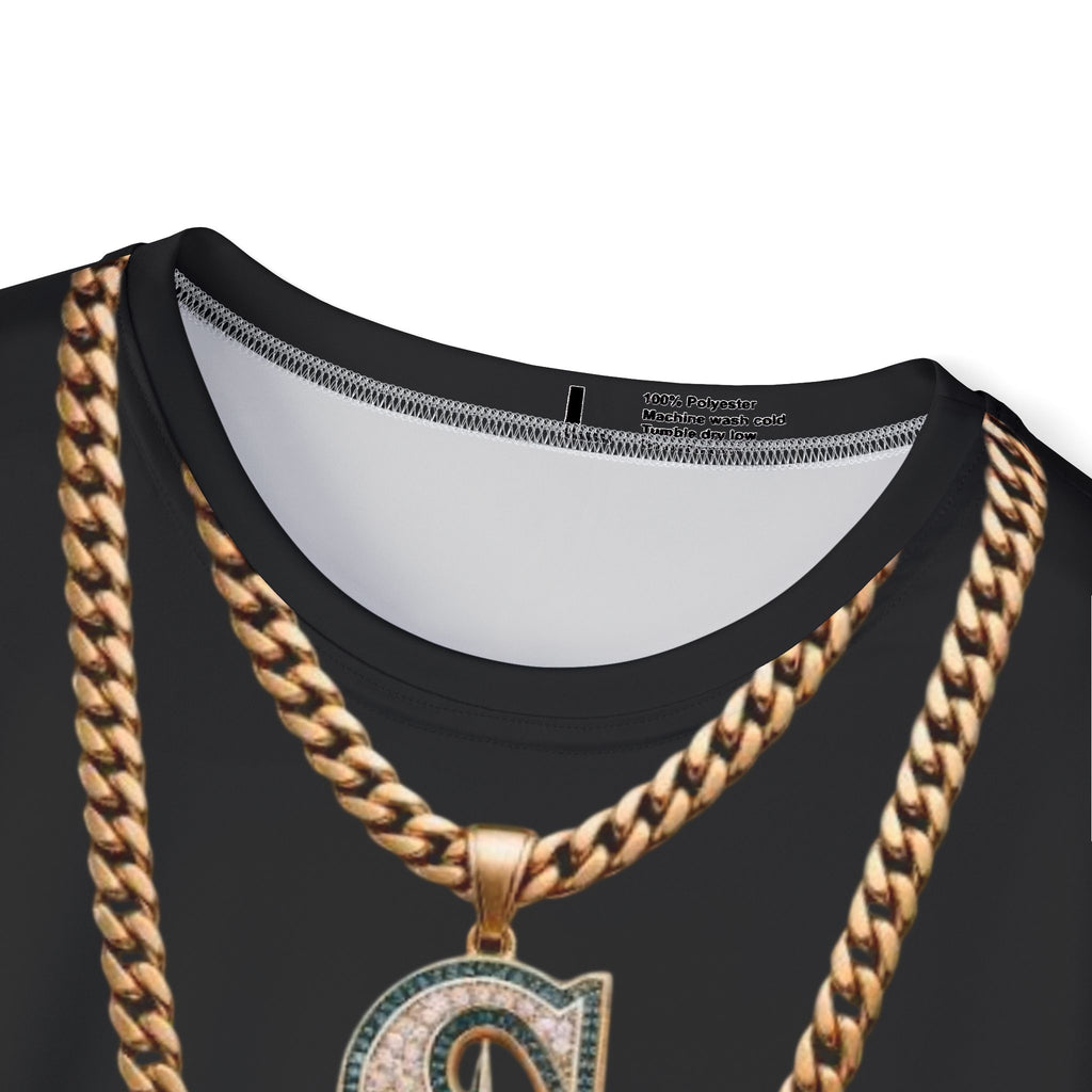 Gold Chain Seattle Necklace Graphic Jersey — Men's AOP Sports Tee