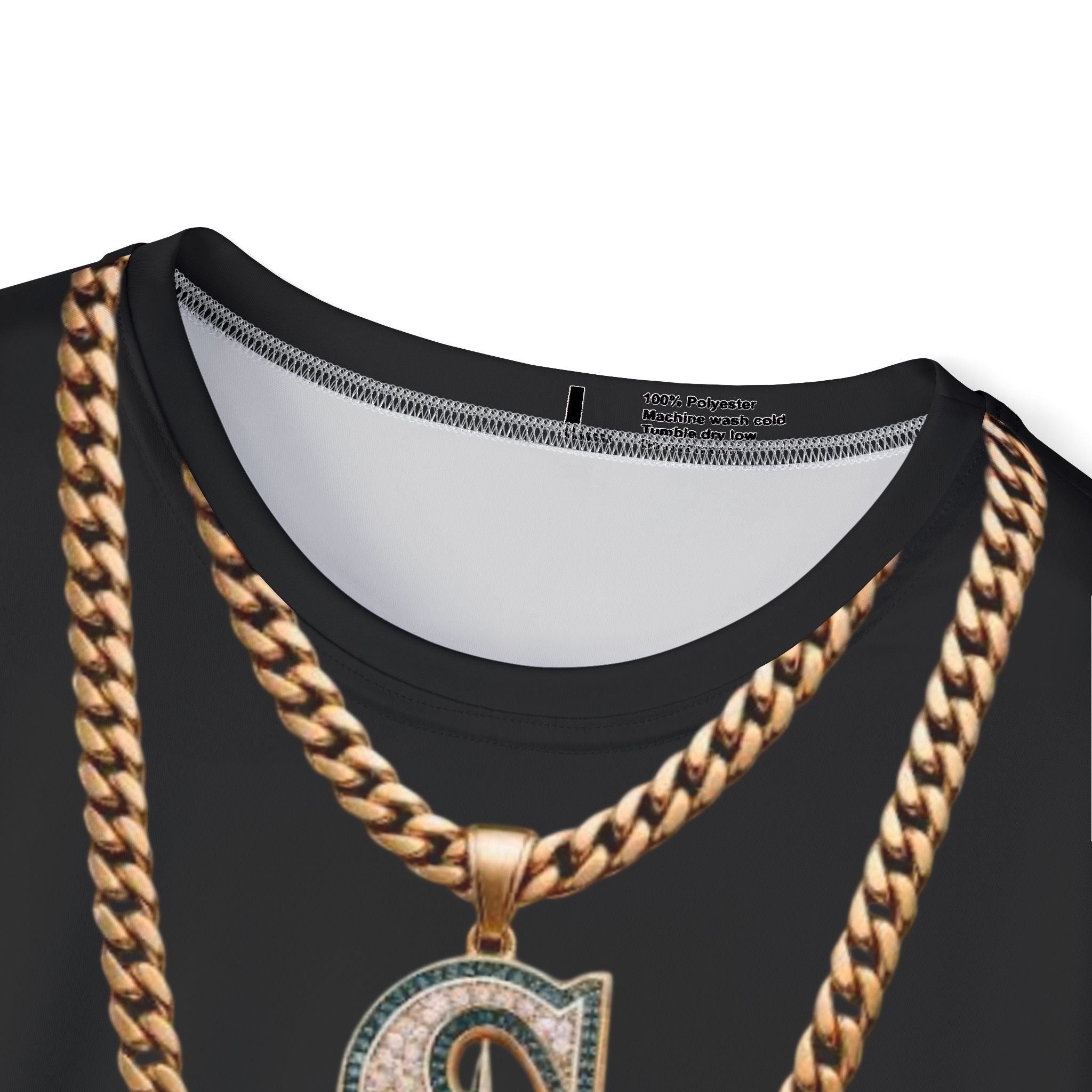 Gold Chain Seattle Necklace Graphic Jersey — Men's AOP Sports Tee