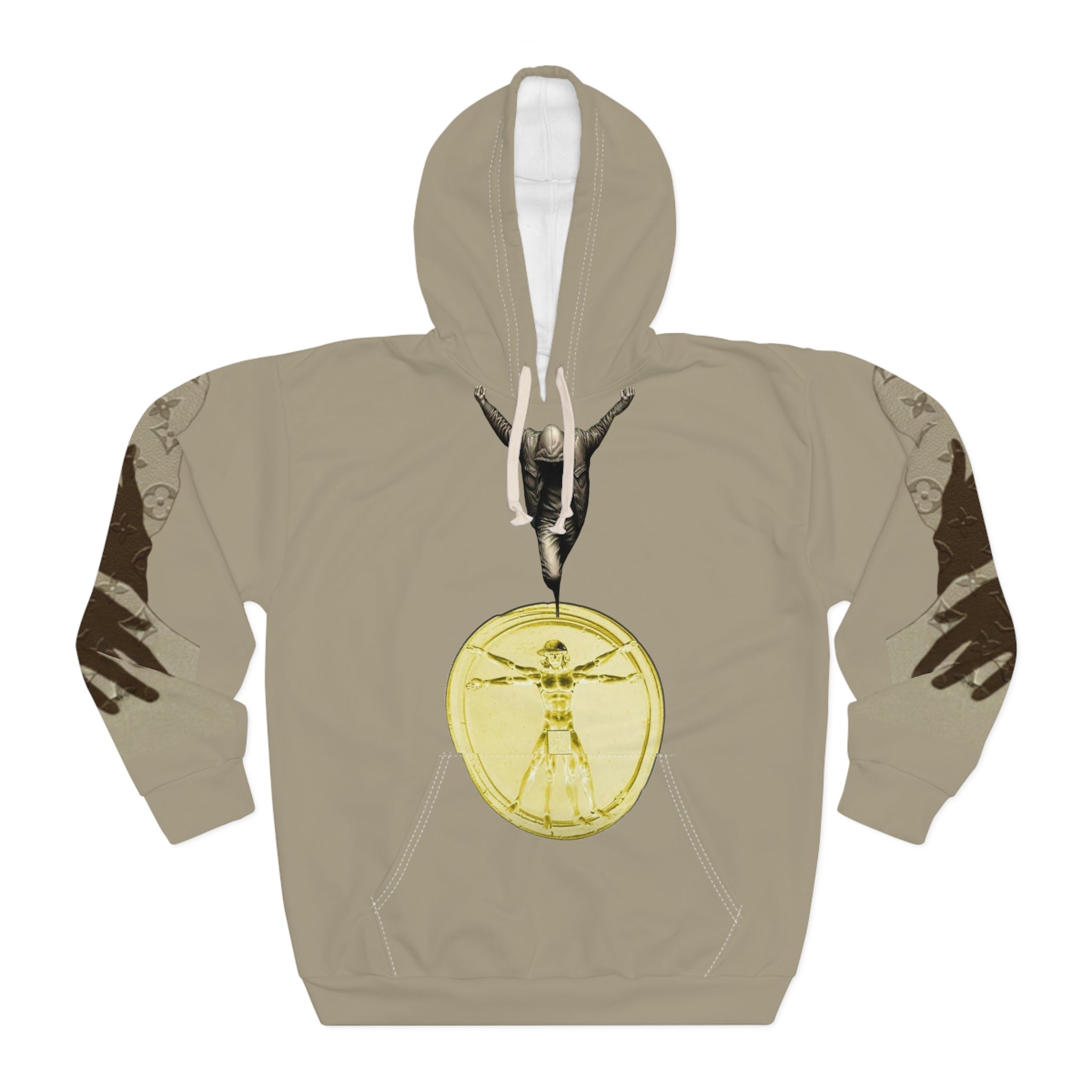 Vitruvian Soldier Hoodie - Military Art Graphic Pullover