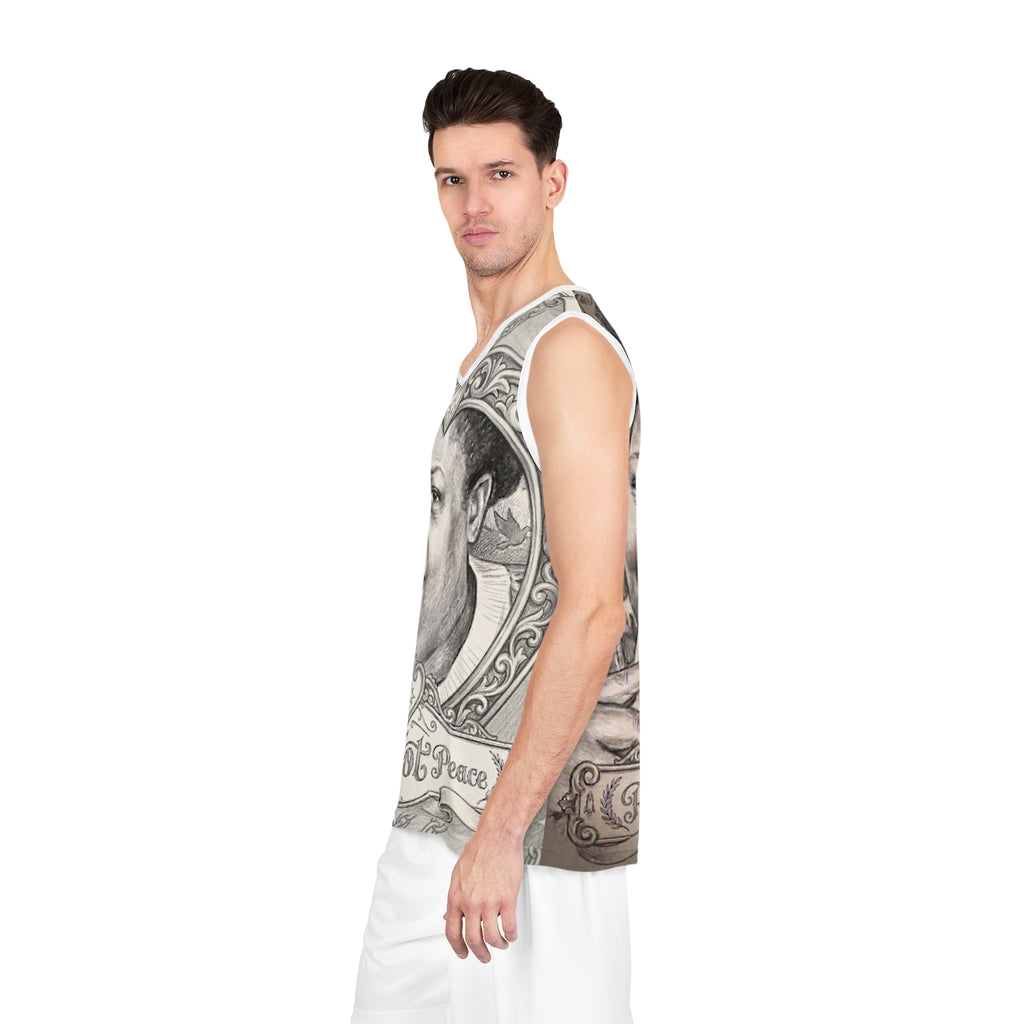 Memorial Portrait Basketball Jersey — "Rest Toot Peace" Tribute