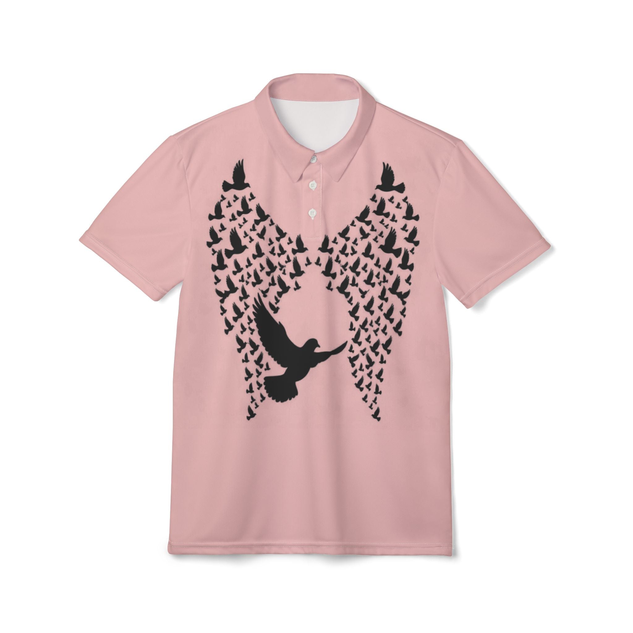 Dove Wing Polo Shirt - Flying Dove Chest Graphic Polo