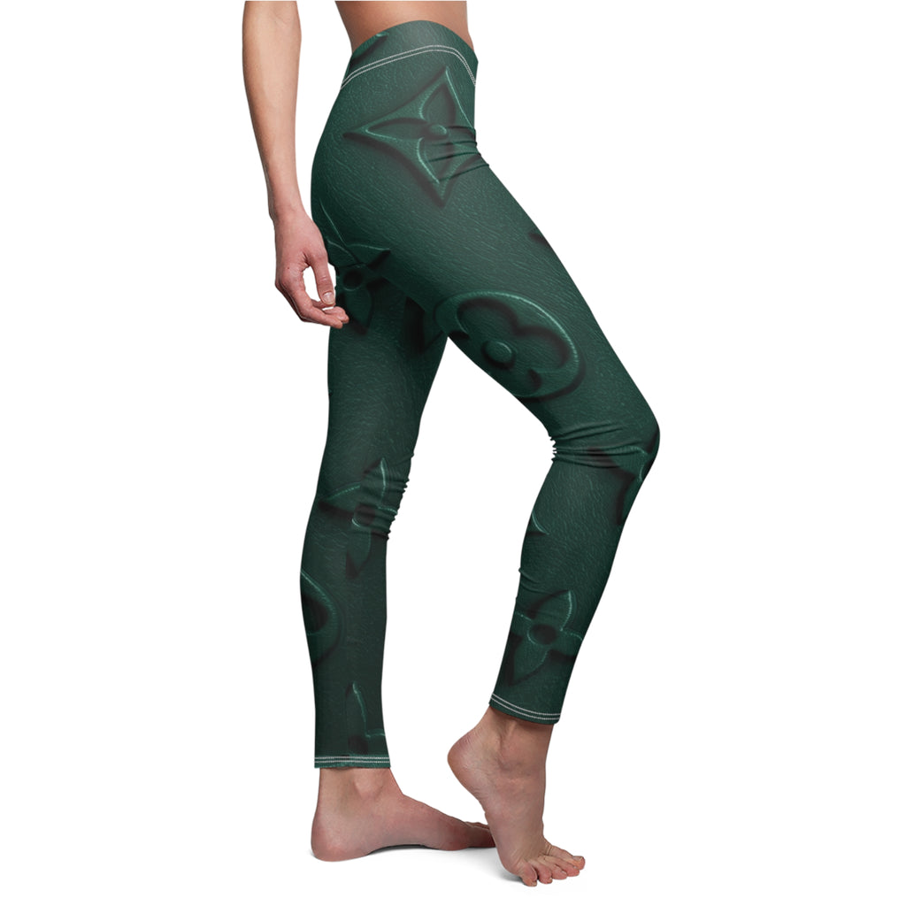 Emerald Monogram Embossed Leggings