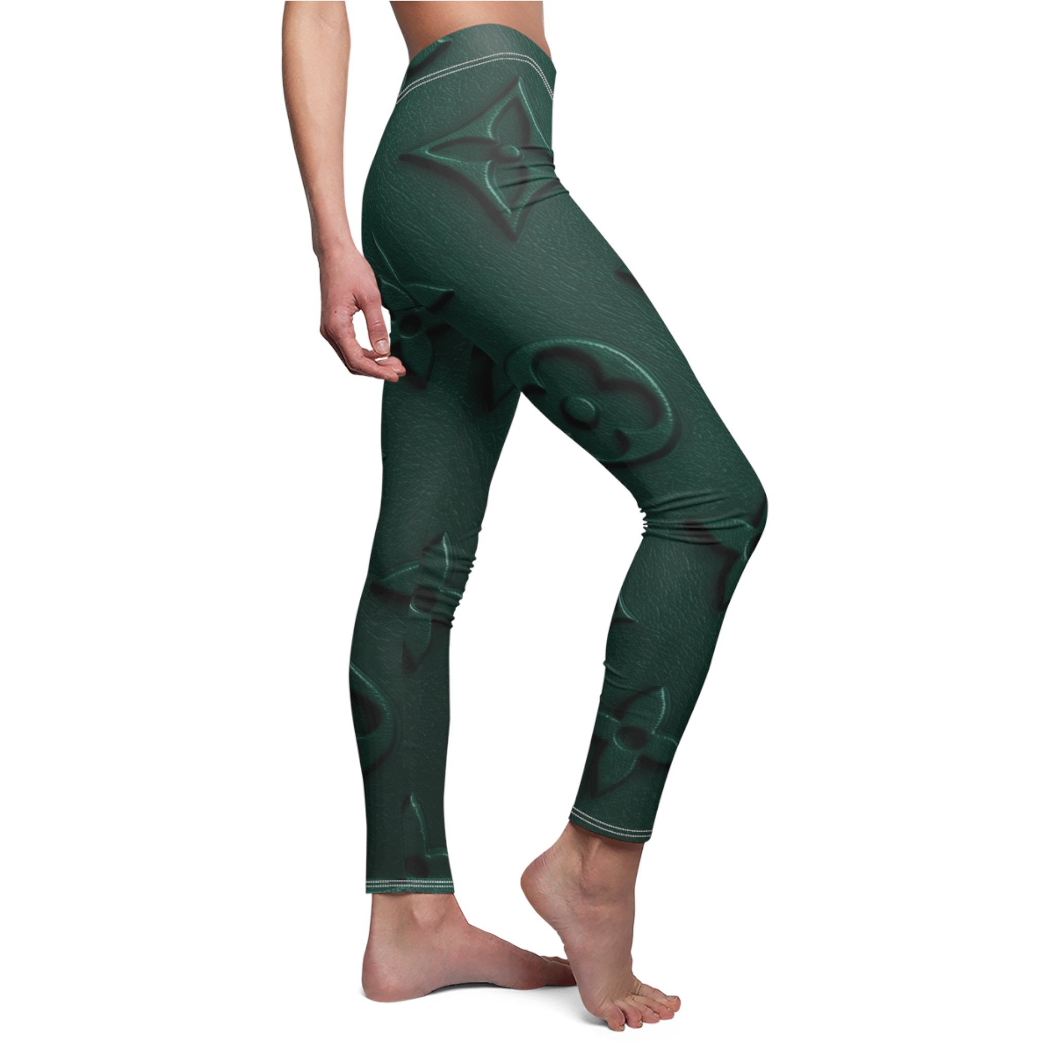 Emerald Monogram Embossed Leggings